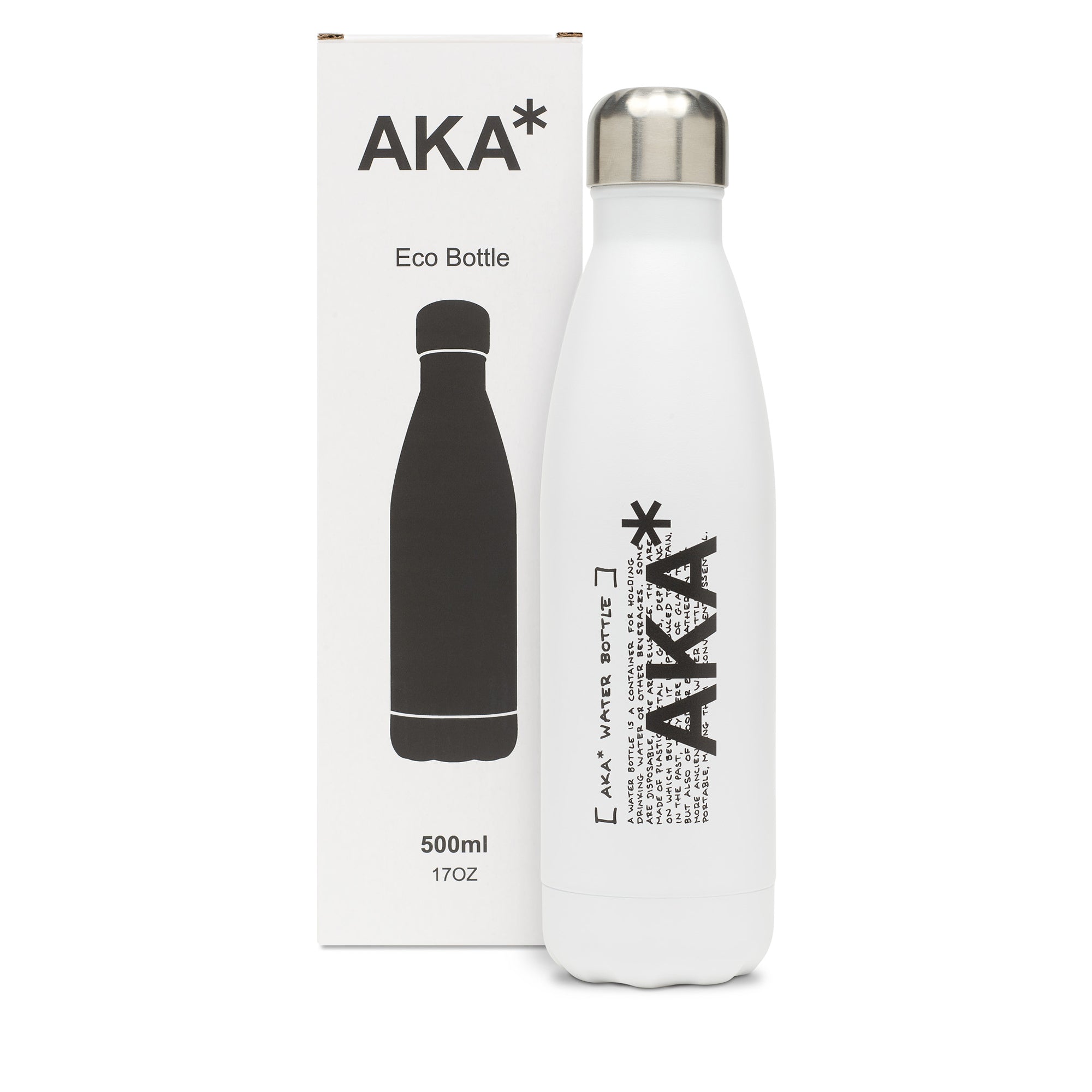 Brick Lane Water Bottle-Water Bottle-AKA*-White-SchoolBagsAndStuff