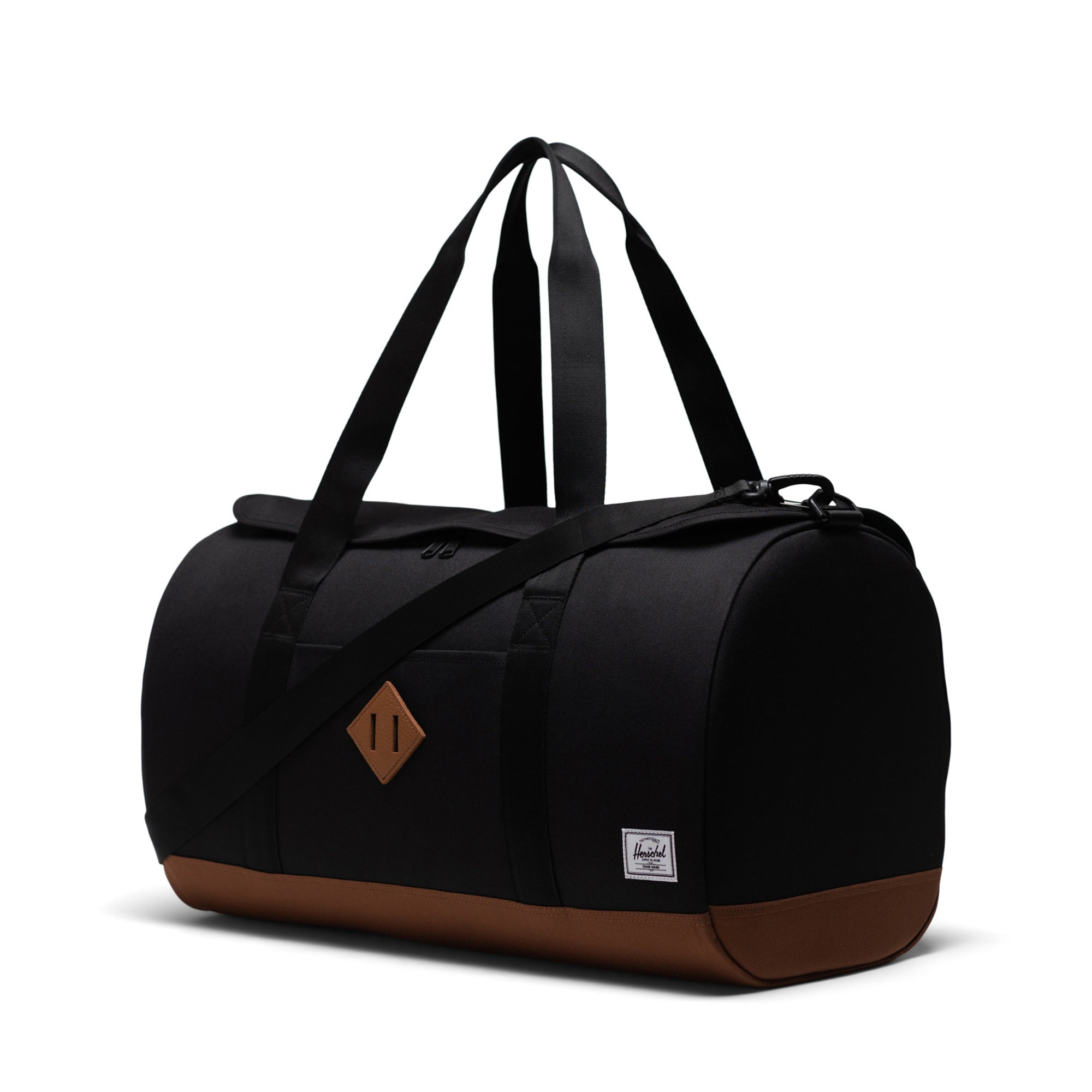 Heritage Duffle-Duffle-Herschel Supply Co-Black/Saddle Brown-SchoolBagsAndStuff