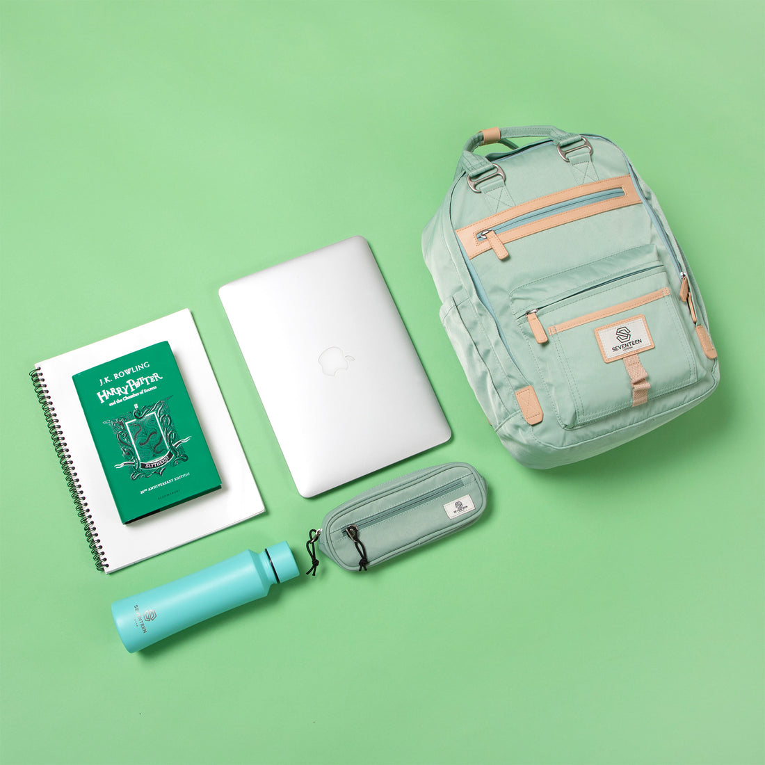 Wimbledon Backpack-Backpack-17 London-Pastel Green-SchoolBagsAndStuff