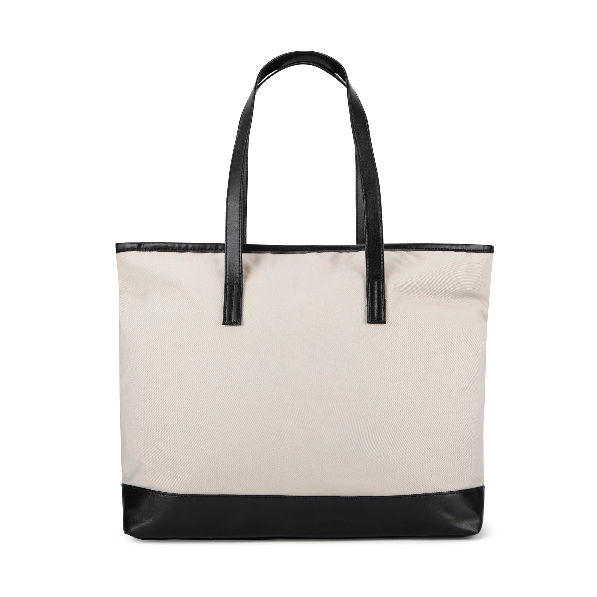 Battersea Tote Bag-Tote Bag-17 London-Cream/Black-SchoolBagsAndStuff