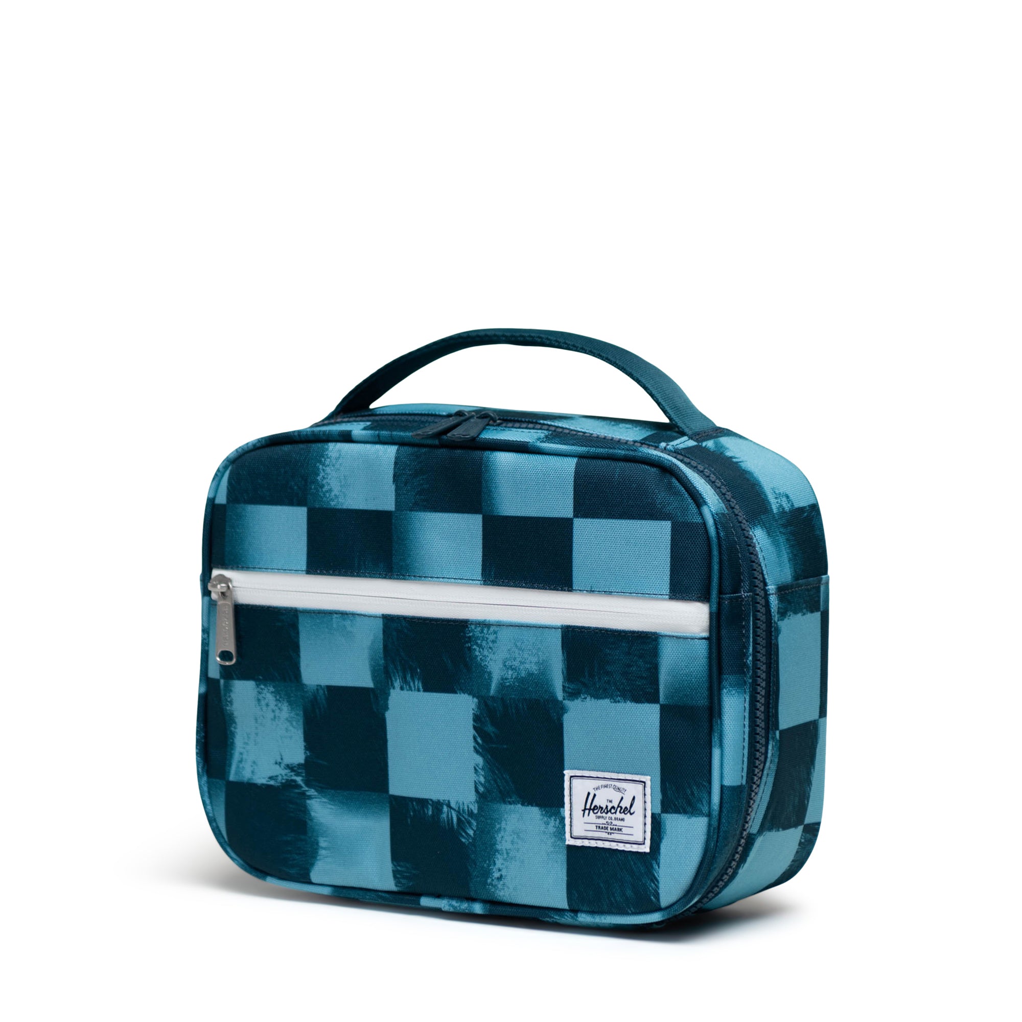 Pop Quiz Lunch Box | Little Herschel-Lunch Box-Herschel Supply Co-Stencil Checker Reflecting Pond-SchoolBagsAndStuff