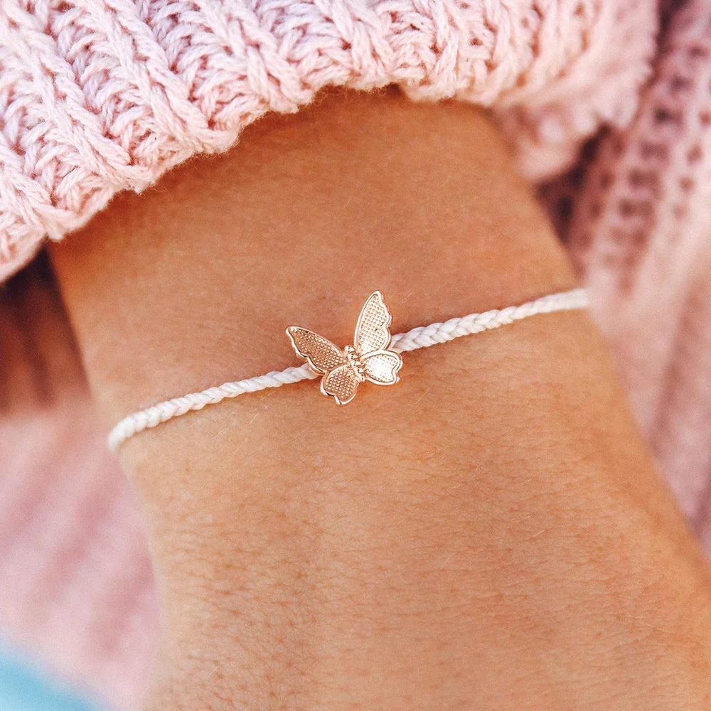 Butterfly in Flight Bracelet-Bracelet-Puravida-Rose Gold-SchoolBagsAndStuff