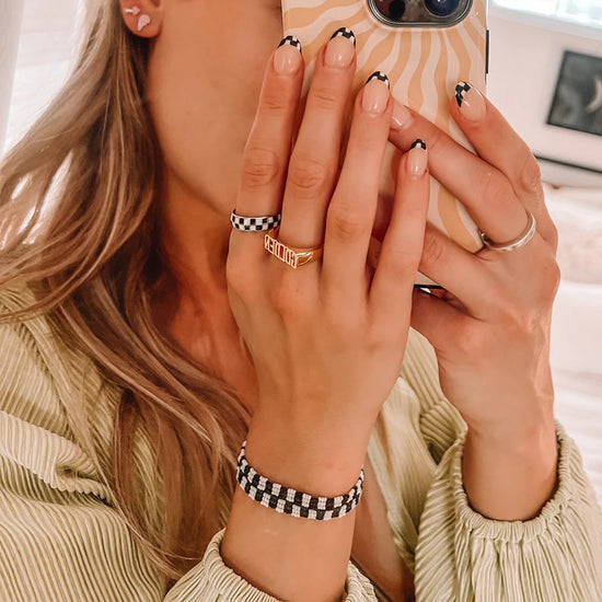 Checkerboard Ring-Ring-Puravida-SchoolBagsAndStuff