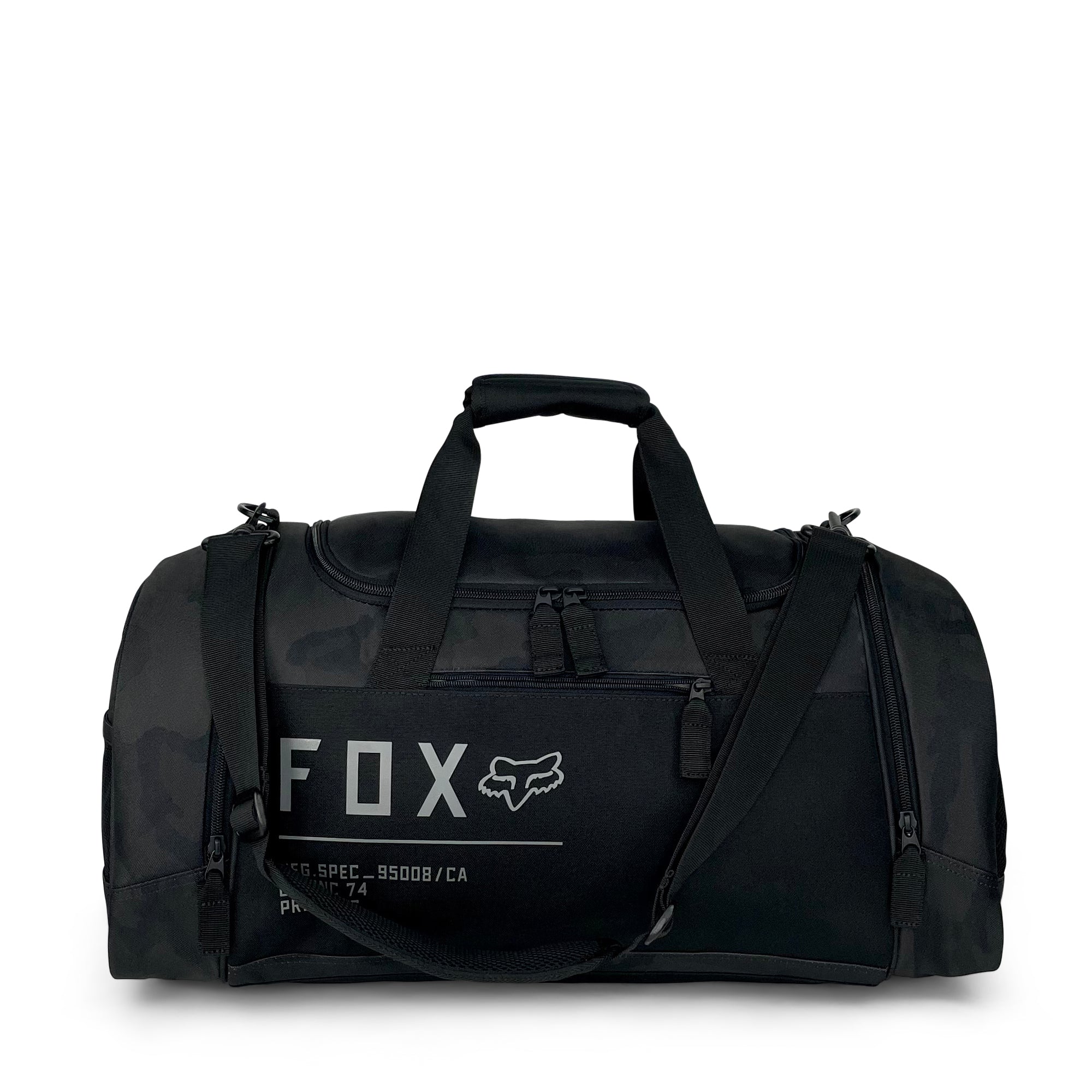 180 Duffle Gear Bag-Duffle Bags-Fox Racing-Black Camo-SchoolBagsAndStuff