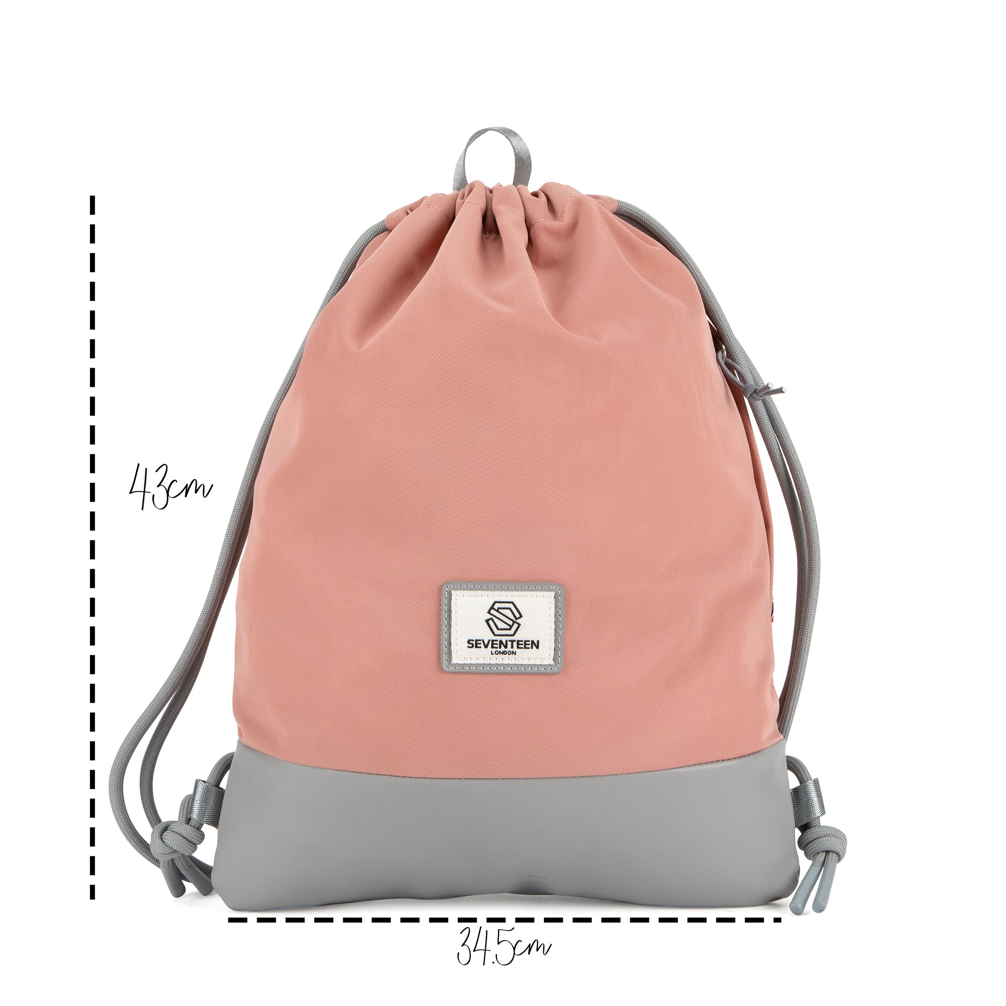 Greenwich Drawstring Bag-Drawstring Bag-17 London-Pink-SchoolBagsAndStuff