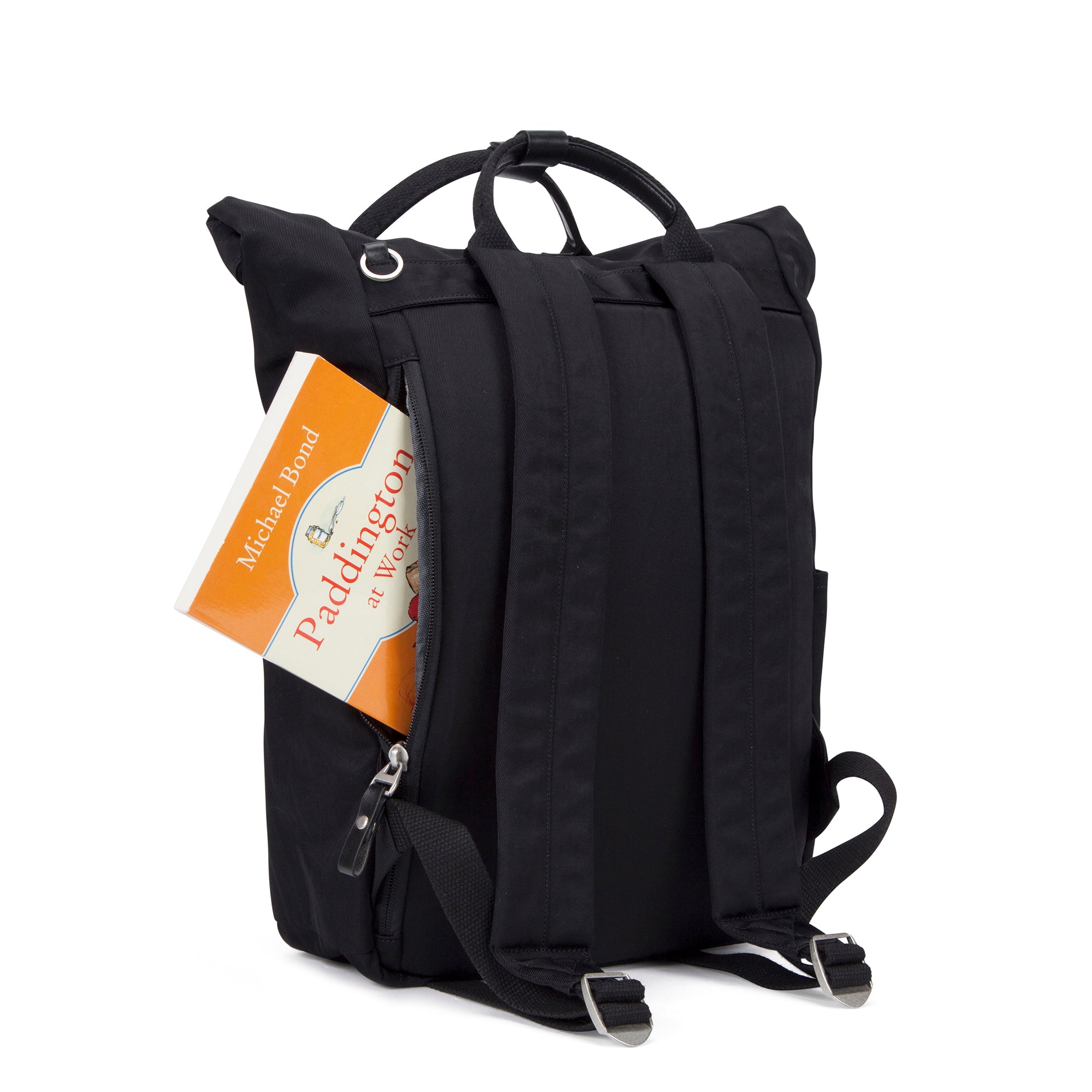 Canary Wharf Backpack-Backpack-17 London-Black/Black-SchoolBagsAndStuff
