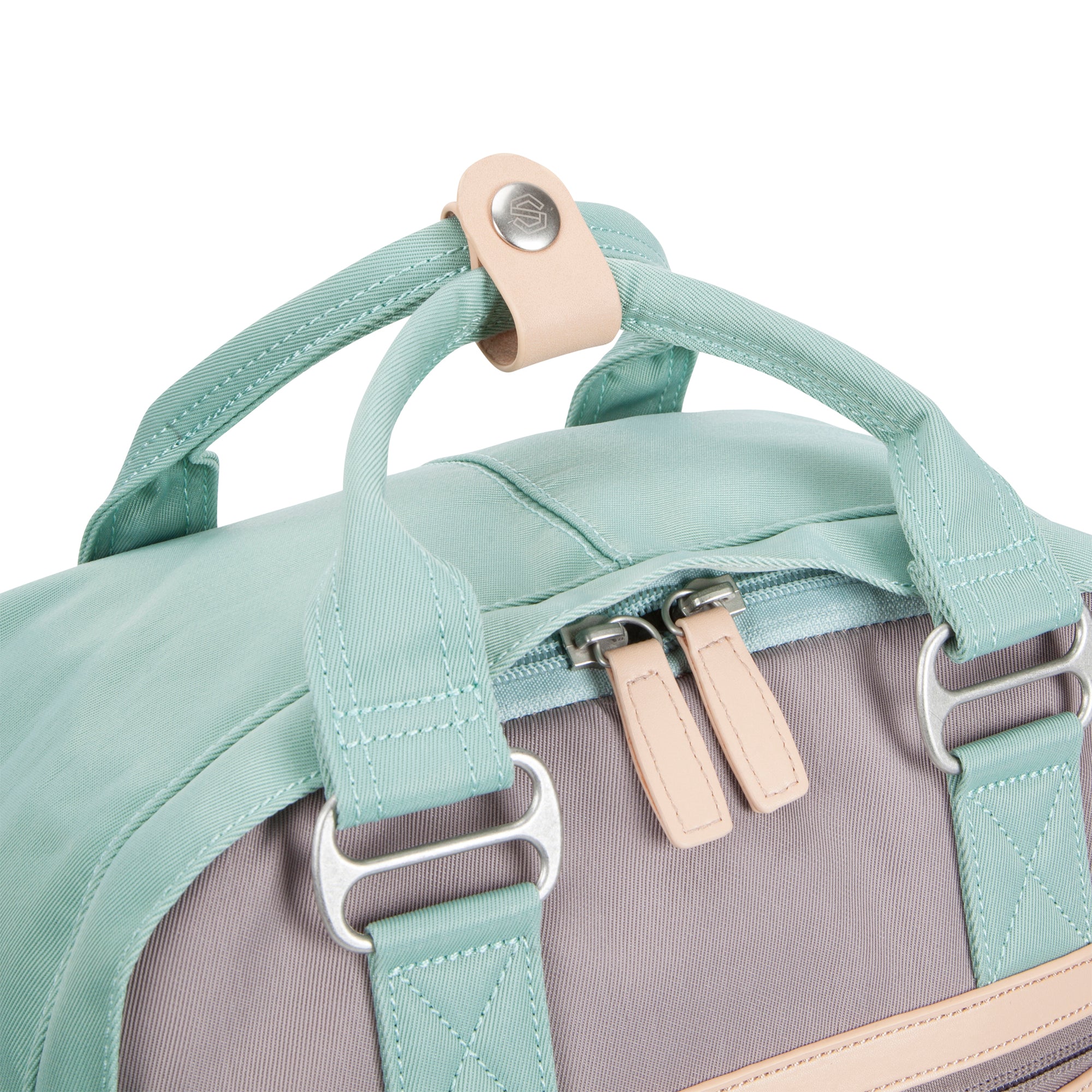 Wimbledon Backpack-Backpack-17 London-Pastel Green/Grey-SchoolBagsAndStuff