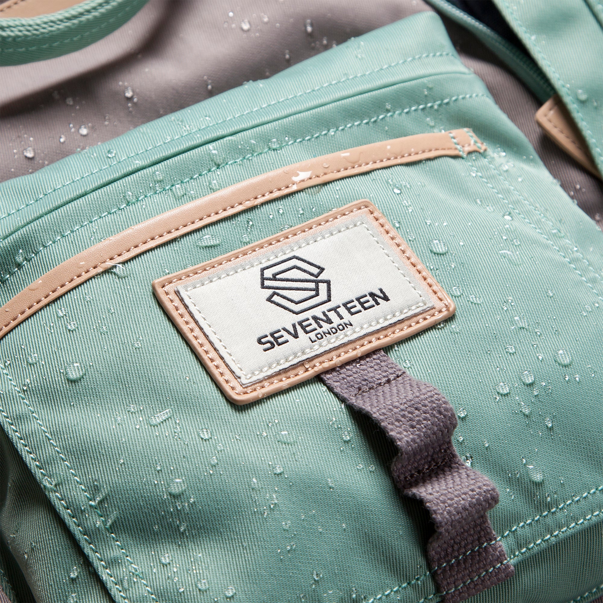 Wimbledon Backpack-Backpack-17 London-Pastel Green/Grey-SchoolBagsAndStuff