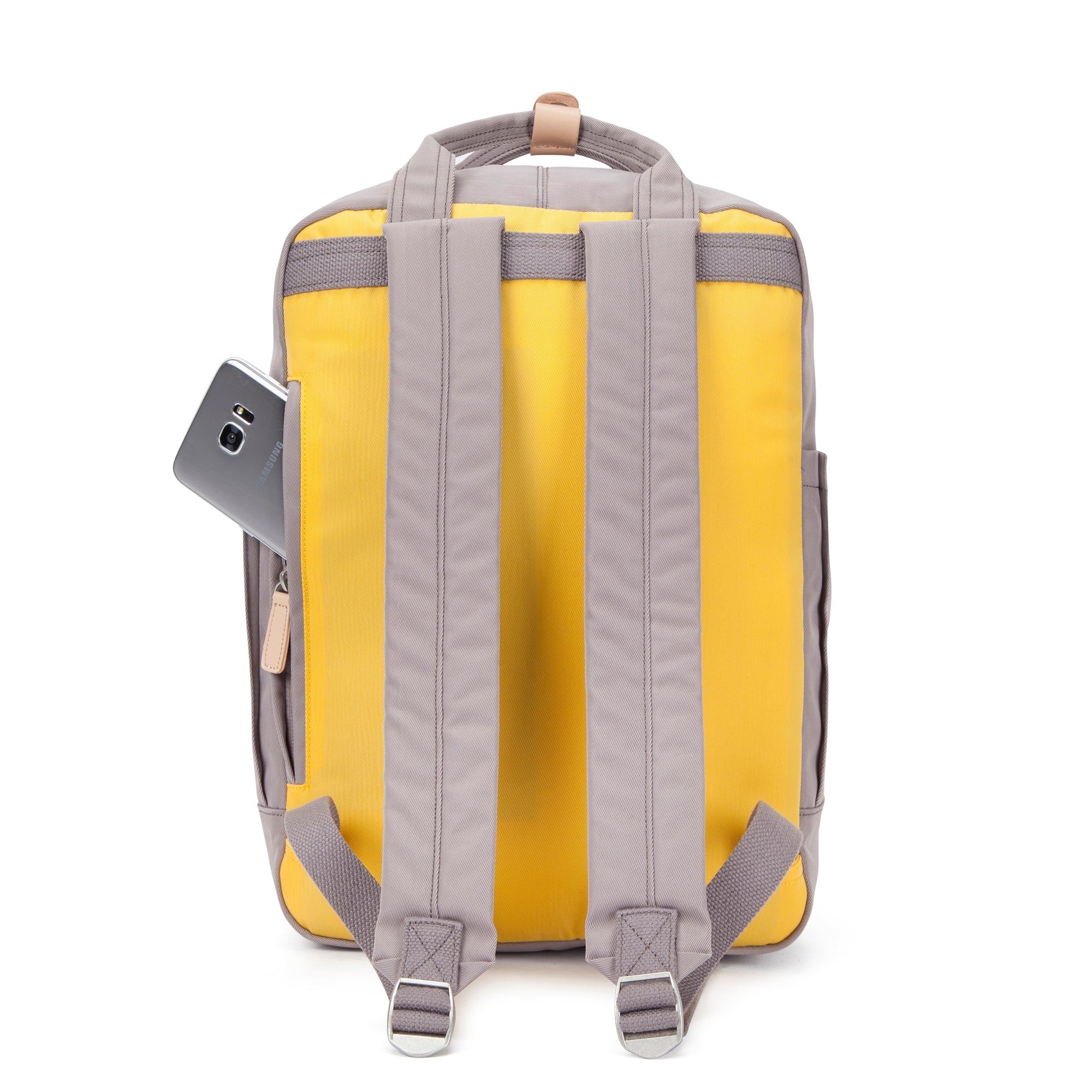 Wimbledon Backpack-Backpack-17 London-Grey/Yellow-SchoolBagsAndStuff