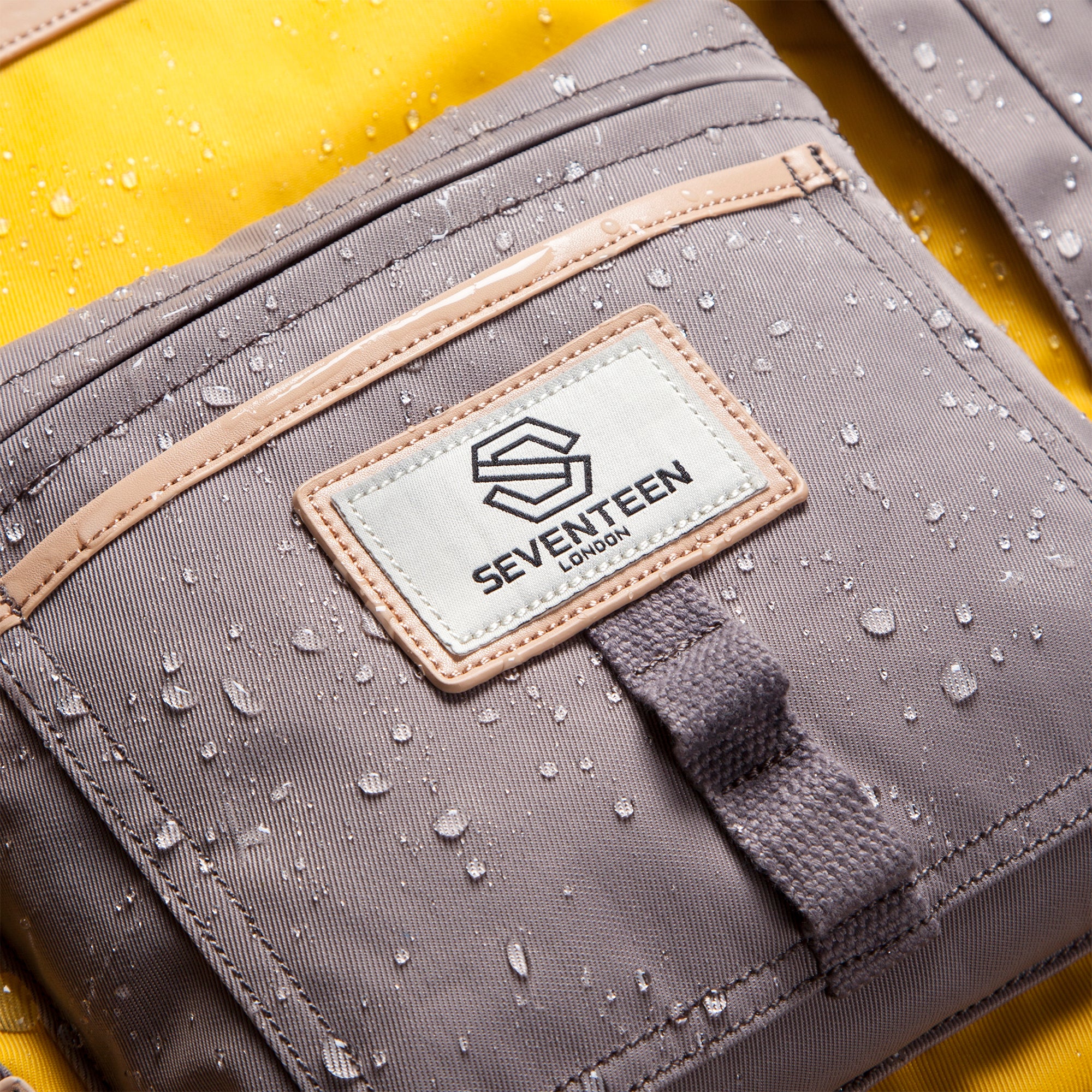 Wimbledon Backpack-Backpack-17 London-Grey/Yellow-SchoolBagsAndStuff