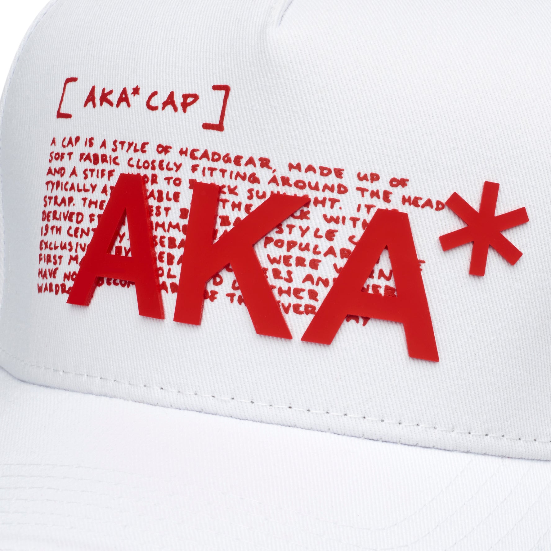Brick Lane Cap-Cap-AKA*-White/Red-SchoolBagsAndStuff