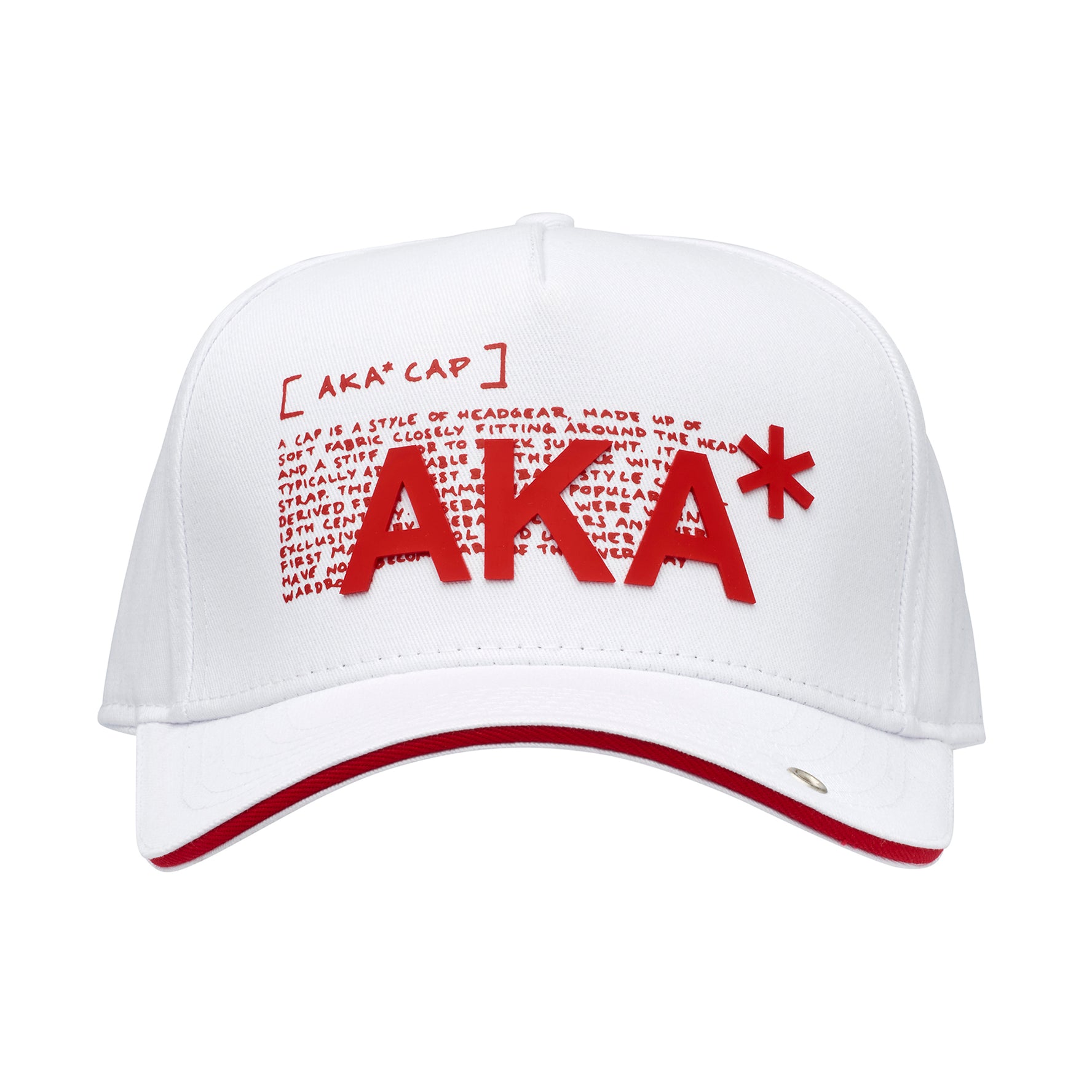Brick Lane Cap-Cap-AKA*-White/Red-SchoolBagsAndStuff