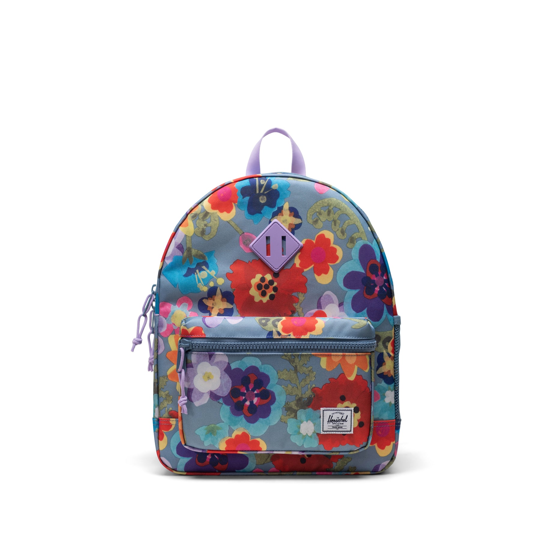 YOUTH Heritage Backpack-Backpack-Herschel Supply Co-Paper Flowers Faded Denim-SchoolBagsAndStuff