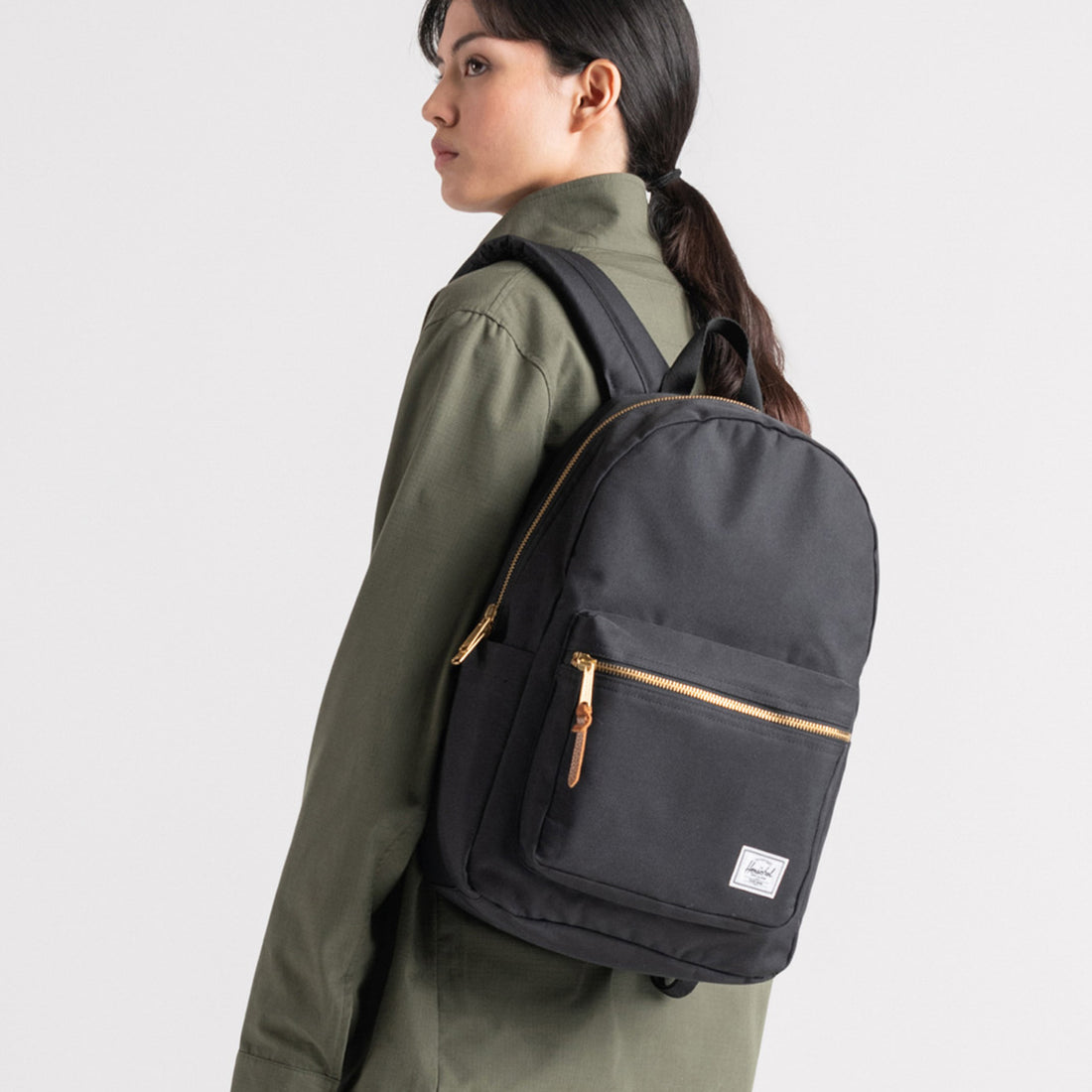 Settlement Backpack-Backpack-Herschel Supply Co-Black Tonal-SchoolBagsAndStuff