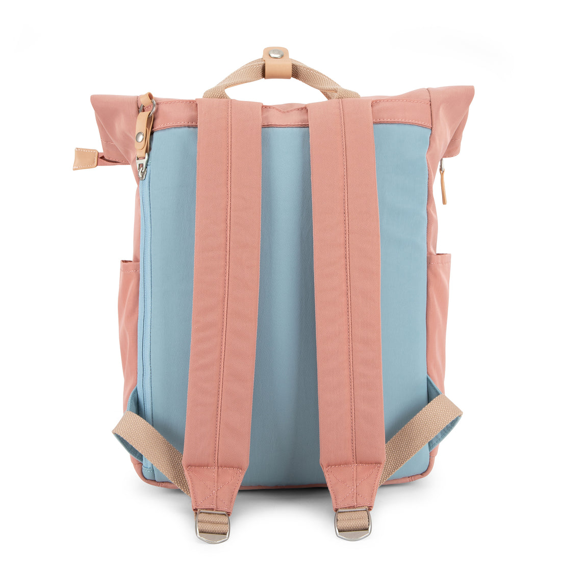 Canary Wharf Backpack-Backpack-17 London-Pink/Light Blue-SchoolBagsAndStuff