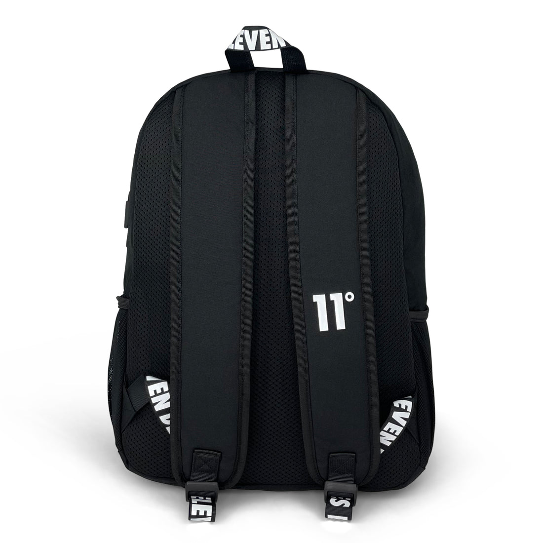 Printed Front Backpack-Backpack-11 Degrees-Black-SchoolBagsAndStuff