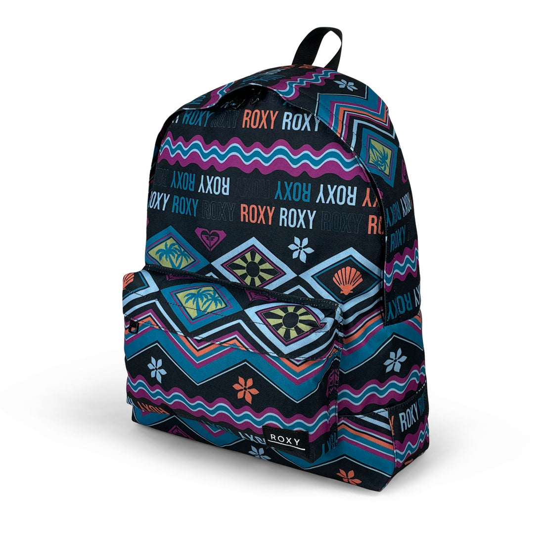 Sugar Baby Printed Backpack-Backpack-Roxy-Anthracite Word Up KVJ9-SchoolBagsAndStuff