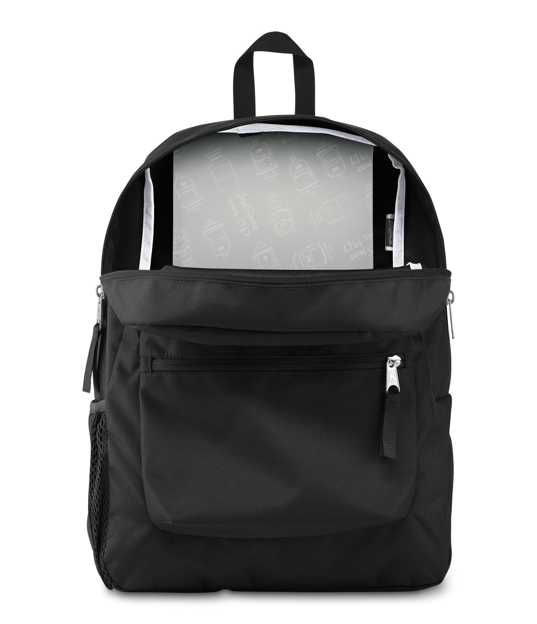 Cross Town Backpack-Backpack-Jansport-Black-SchoolBagsAndStuff