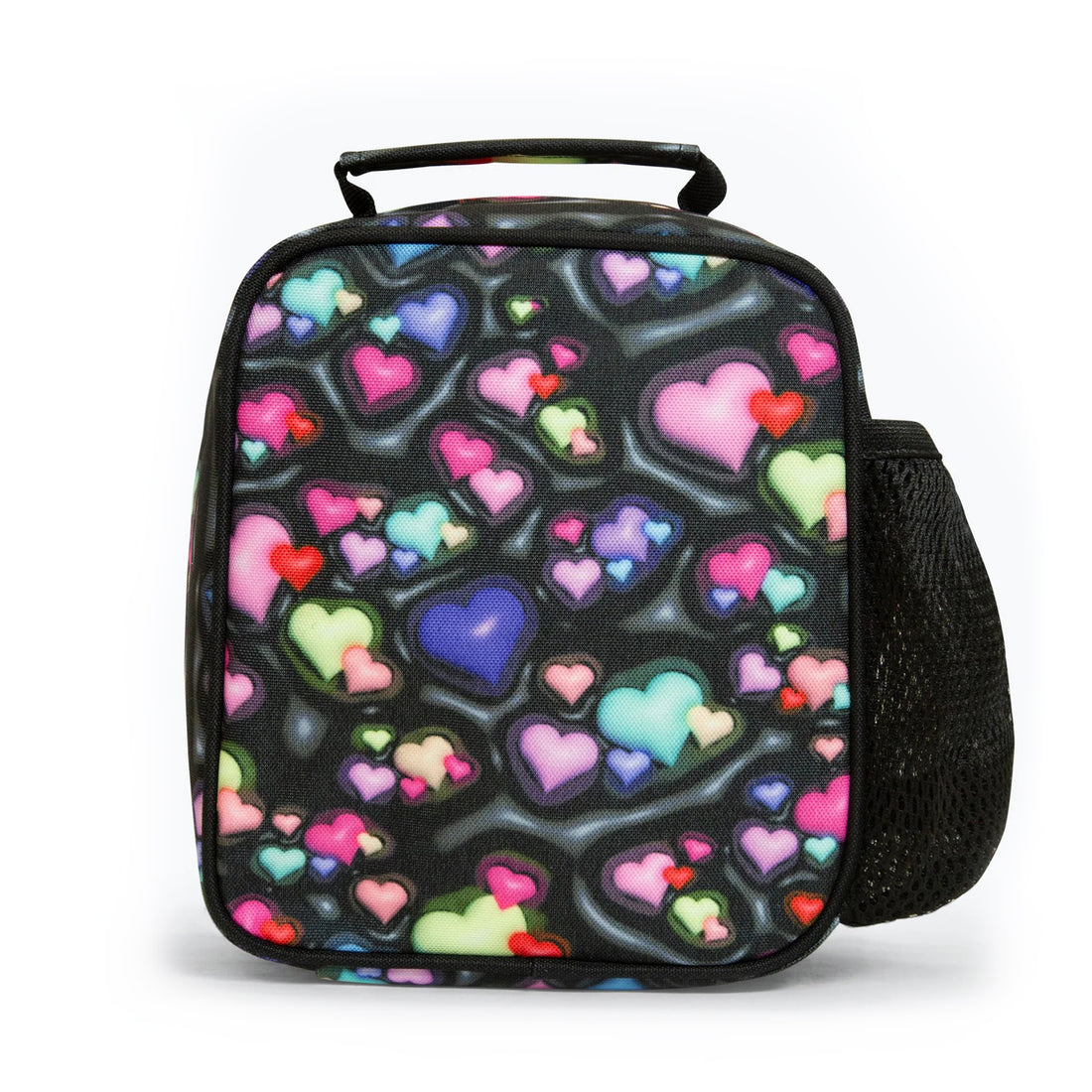 Black 3D Hearts Lunch Box