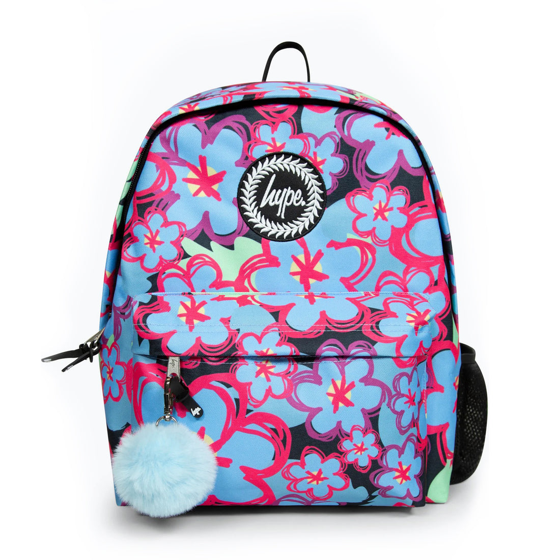 HYPE Backpack Multi Blue Flowers Badge XTLR-042 Laptop Sleeve