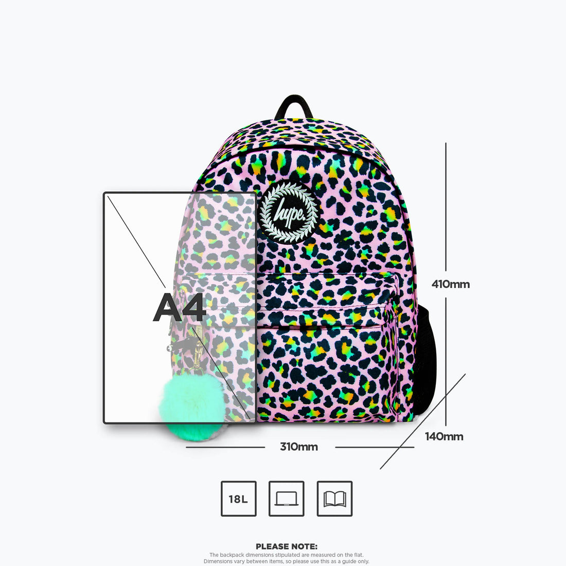 Pink Disco Leopard Backpack 18L