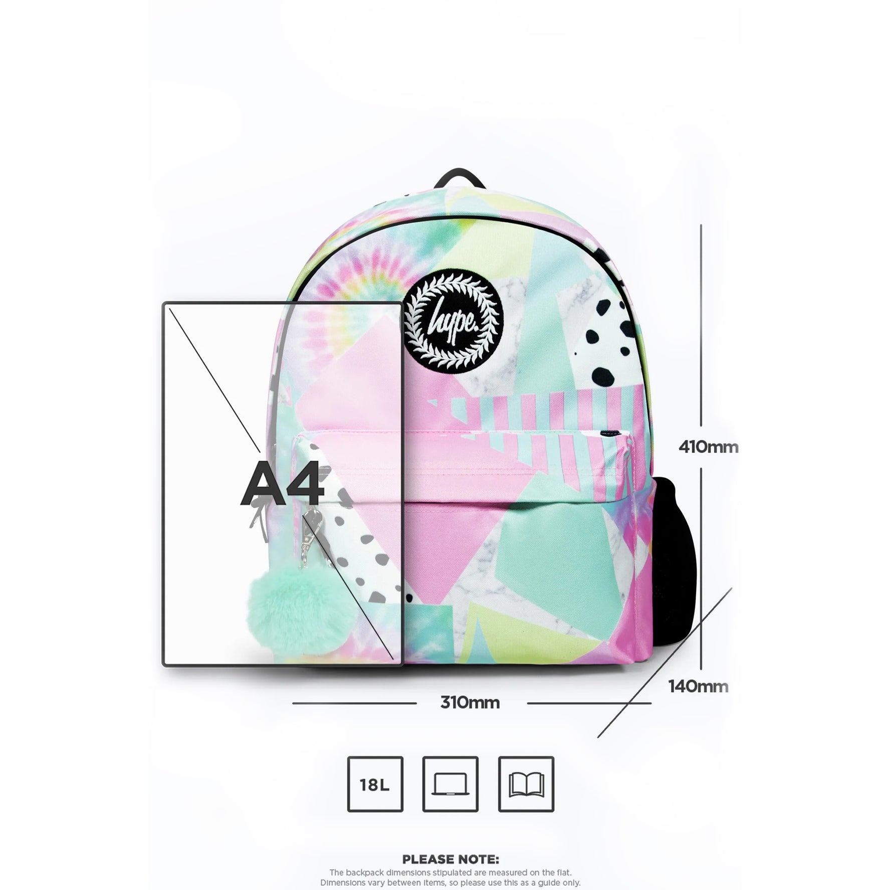 Pastel Collage Backpack 18L