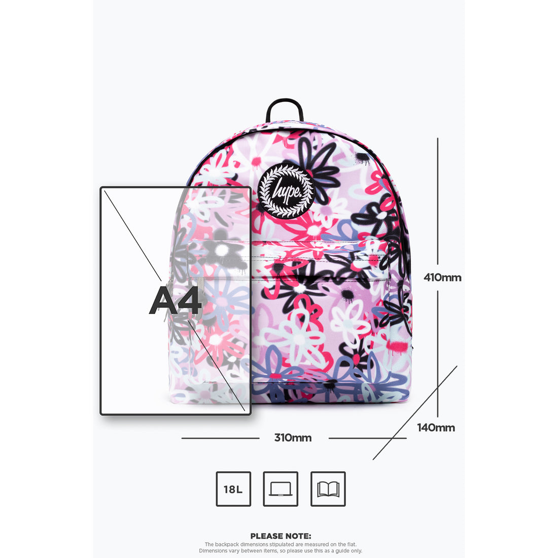 Graffiti Flowers Backpack-Backpack-Hype-Purple/Multi-SchoolBagsAndStuff