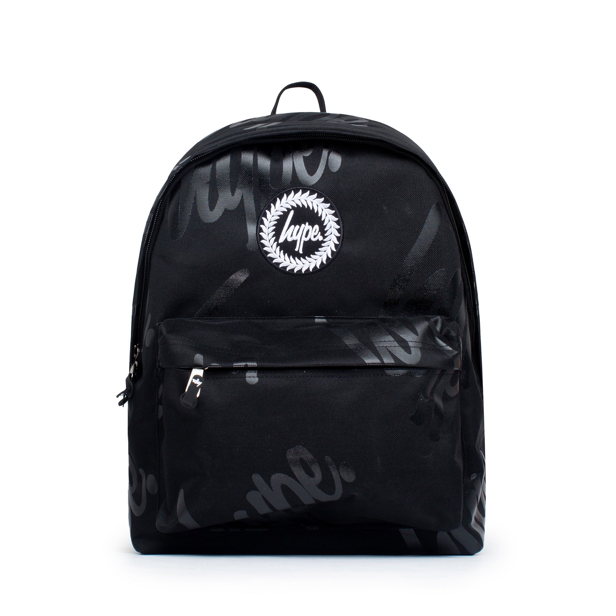 HYPE AOP Crest Backpack Black | HYPE Schoolbag for Girls and Boys