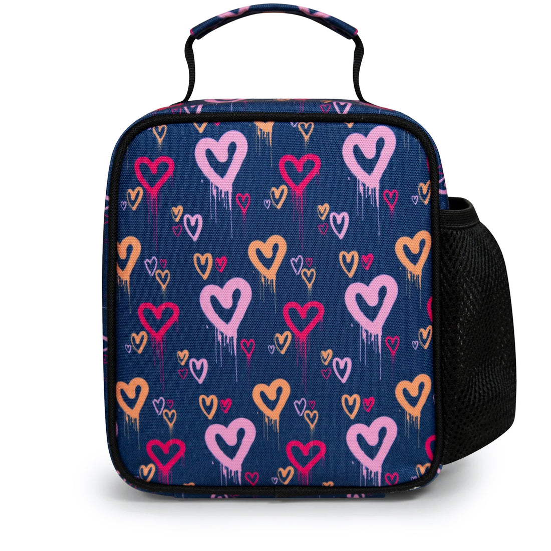 Navy Heart Drips Lunch Box