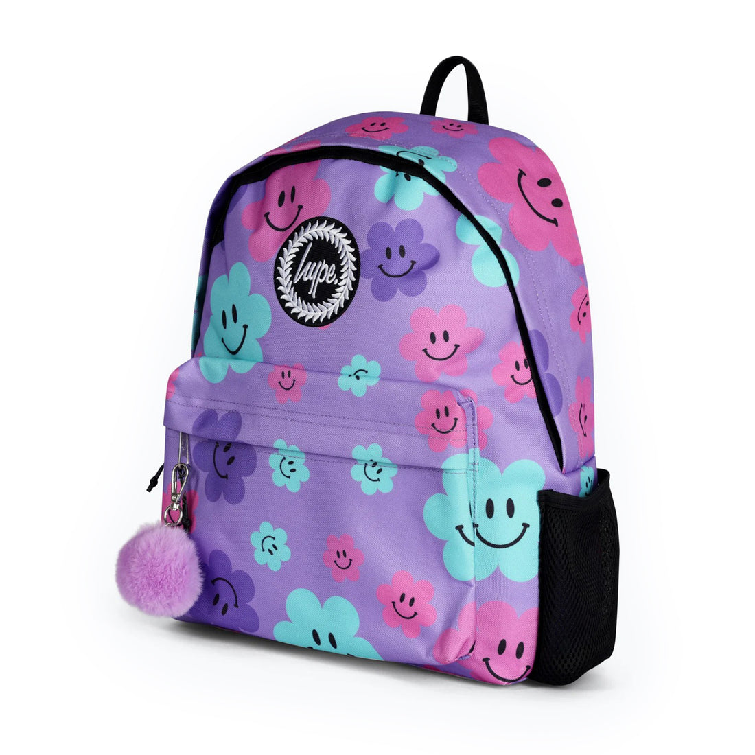 Purple Happy Flowers Backpack 18L