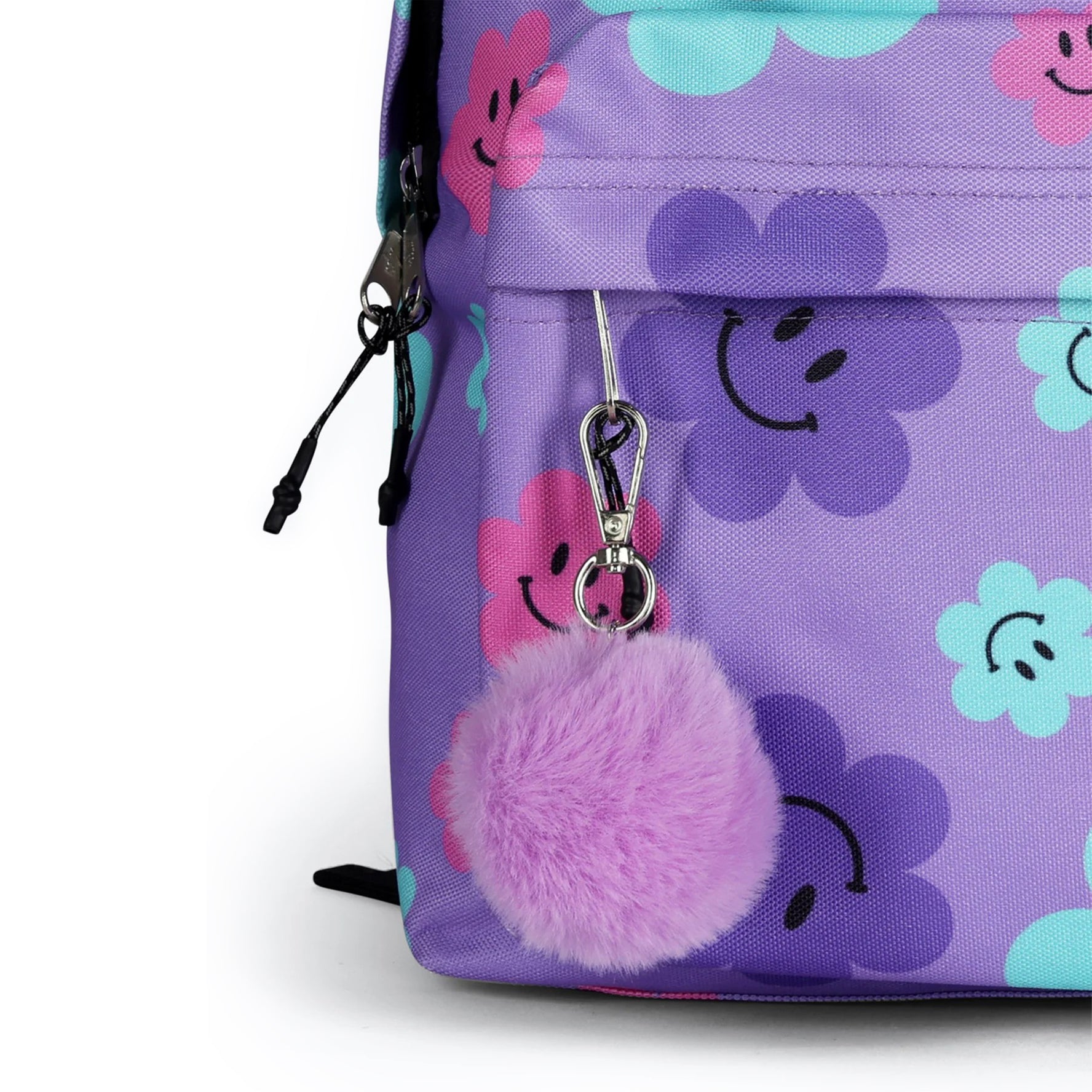 Purple Happy Flowers Backpack 18L