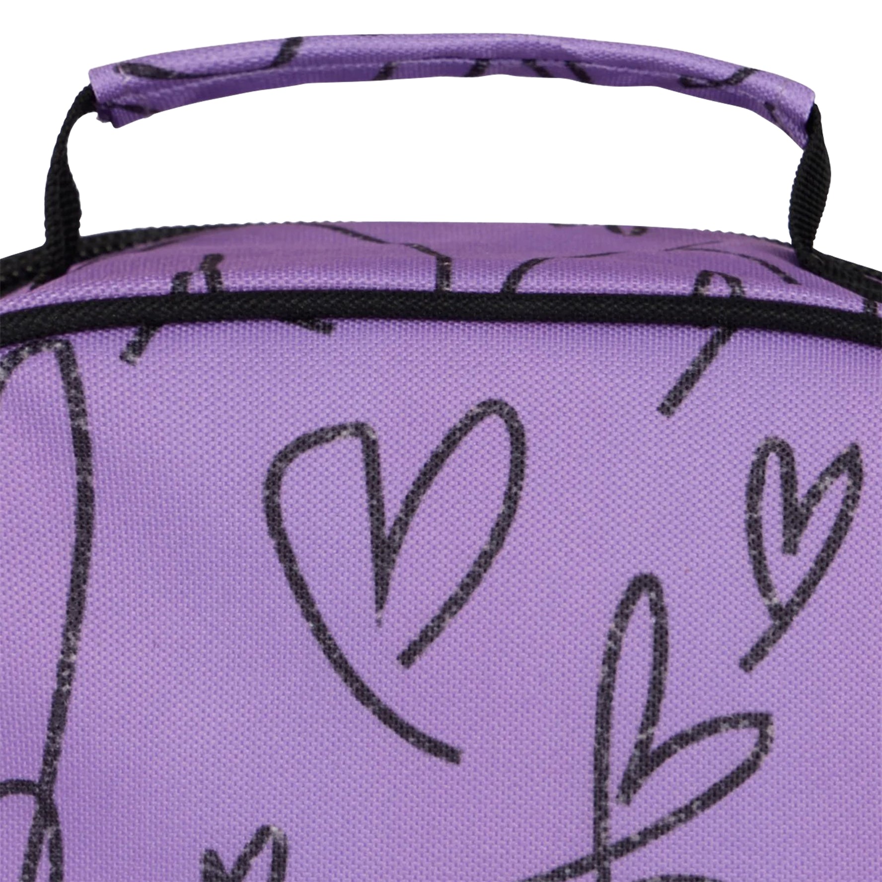 Purple Scribble Hearts Lunch Box