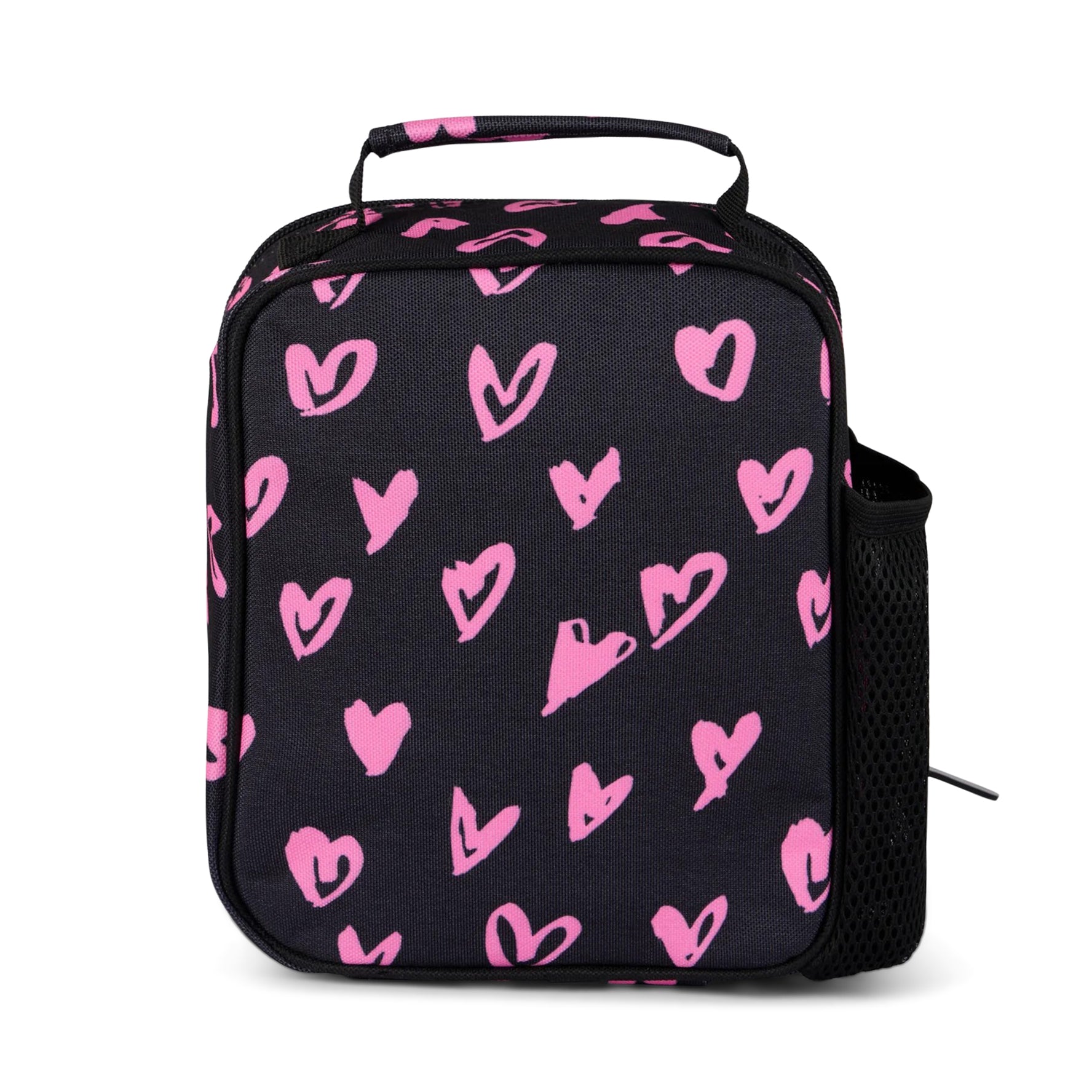 Black/Pink Scribble Hearts Lunch Box