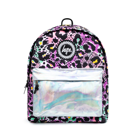 Leopard Animal Crest Backpack-Backpack-Hype-Multi-SchoolBagsAndStuff