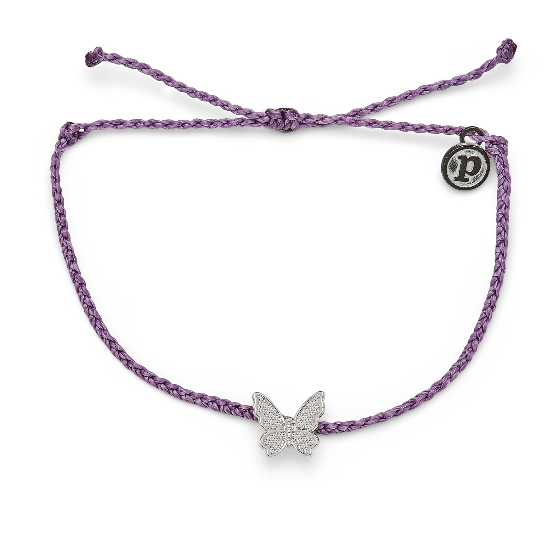 Butterfly in Flight Bracelet-Bracelet-Puravida-Silver/Purple-SchoolBagsAndStuff